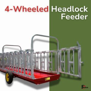 4-wheeled cattle headlock feeder